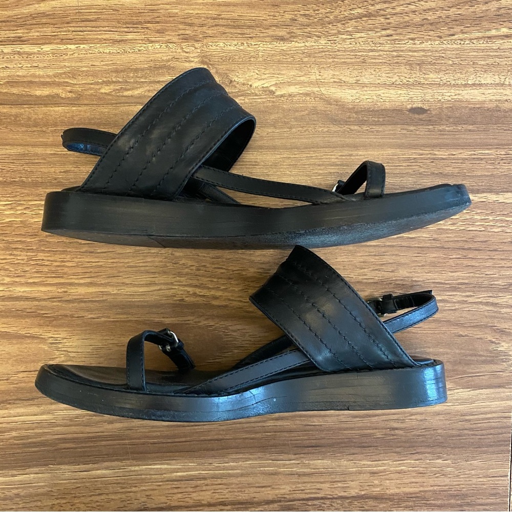 (SOLD) Ann Demeulemeester Flat Sandals - Black